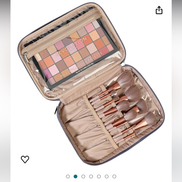 Large Makeup Bag In Navy - Picture 4 of 5